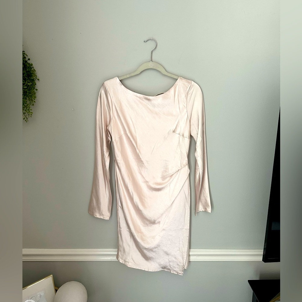Pale Pink Satin Dress